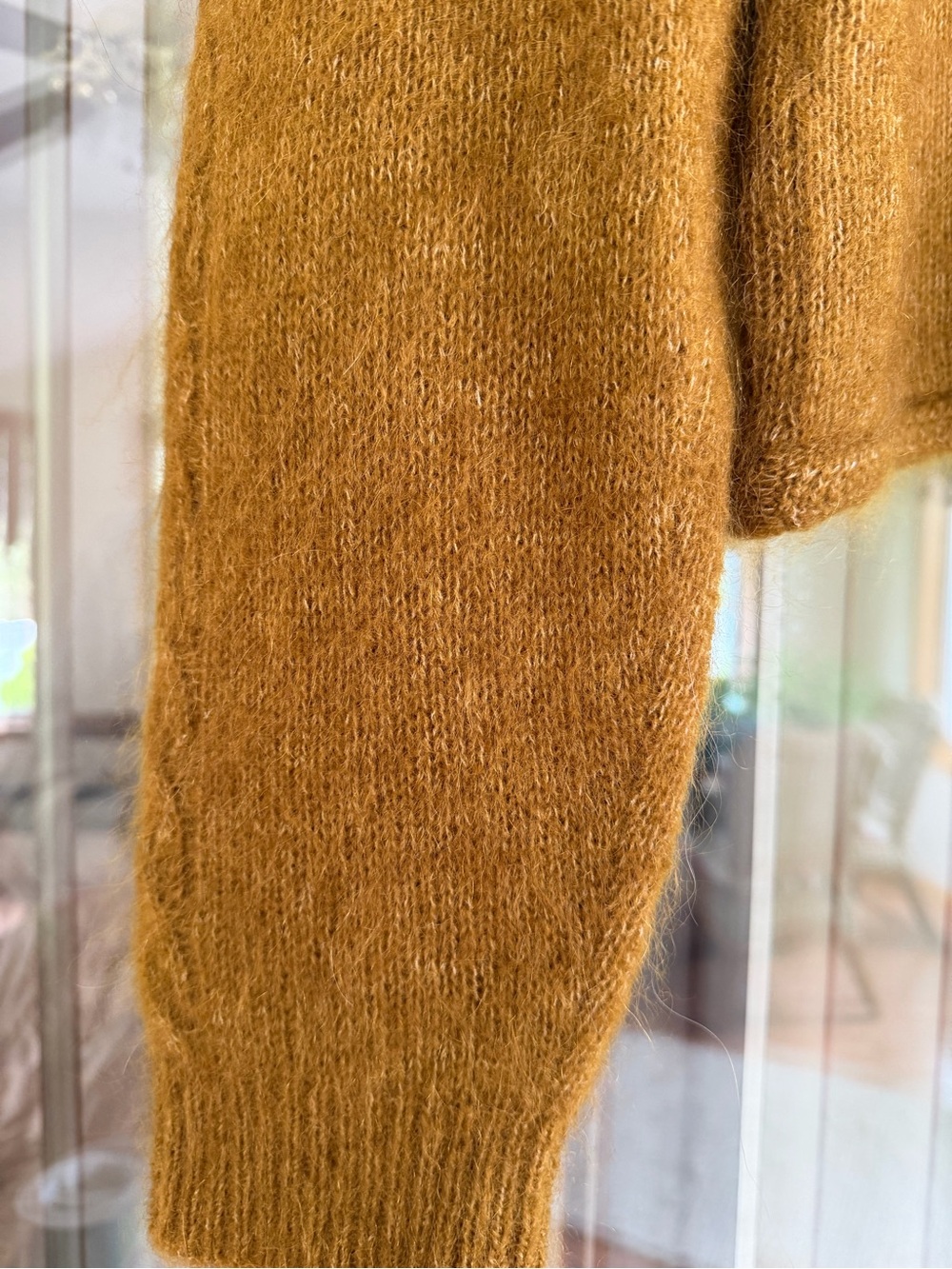 NWOT Sézane Evi Mohair Cardigan, Olive Green - Picture 7 of 8